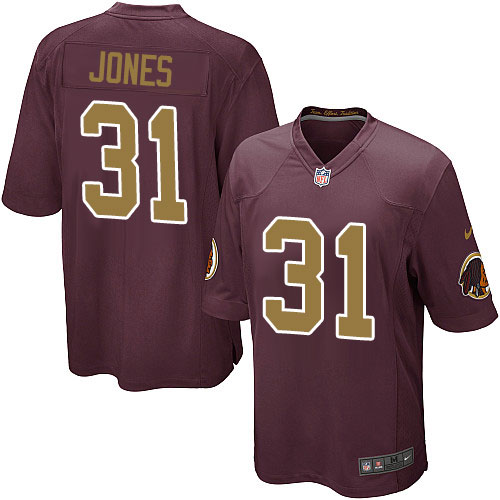 Men's Game Matt Jones Nike Jersey Burgundy Red Alternate - #31 80th Anniversary NFL Washington Redskins